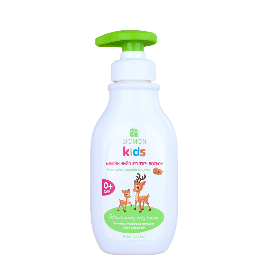 Биомон Кидс Хүүхдийн биеийн чийгшүүлэгч лосьон 250мл Монос Косметик