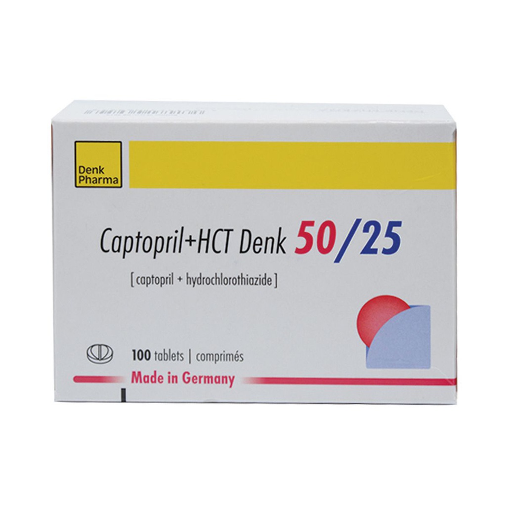 Каптоприл+НСТ-денк 50мг/25мг №100 шахмал Denk Pharma